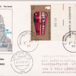 Guernsey - 13 P. Autobus Zwischenstegpaar Zuleitungspost LH-Erstflug 1992