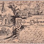 Berlin - Südende Gruss vom 1. Jahrmarkt sw-Mehrbild-AK gelaufen 1903