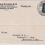 DR - 8 Pfg. Beethoven Perfin "LK" Firmenkarte Offenbach a/M - Weilheim 1929