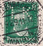 DR - 8 Pfg. Beethoven Perfin "LK" Firmenkarte Offenbach a/M - Weilheim 1929