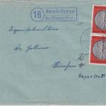BRD - (16) Rembrücken ü. Offenbach a/M 4 Landpost-Ra2 Brief n. München 1958