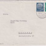 BRD - (16) Hausen ü. Offenbach a/M 4 Poststelle I Brief n. Bamberg 1960