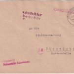 All.Bes. - Rüsselsheim 4.12.46 Gebühr bezahlt L2 Geschäftspapiere/Ortsbrief