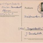 BRD - (16) Nieder-Ramstadt ü. Darmstadt Poststelle I Ganzsache n Ingolstadt 1961