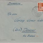 Bizone - (16) Brandau ü. Darmstadt Poststelle I Drucksache n. Dassel 1951
