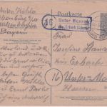 All.Bes. - (16) Unter Mossau ü. Erbach (Odenw) Landpost-Ra2 Ganzsache 1948