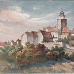 Hessen - Breuberg (Odenw) farb. Künstlerkarte gelaufen 1921