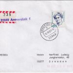 BRD - 450 Pfg. Frauen Einschreibebrief Ammersbek - Dresden 1993 R-Zettel !!