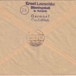 AM-Post - 2x20 Pfg. u.a. Einschreibebrief Bönningstedt 1946 Aushilfs-R-Zettel