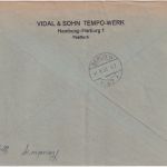 DR - Hamburg-Harburg 1938 62 Pfg. AFS "Tempo" Einschreibebrief/Postauftrag