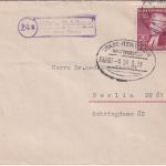 BRD - (24a) Hörne (Kehdingen) ü. Stade + Kraftpost Stade Itzwörden Brief 1953