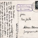 DR - Sahlenburg ü. Cuxhaven Landpost-Ra2 Karte n. Altona 1936