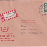 BRD - 70 Pfg. Bed. Deutsche Einschreibebrief Marne - Bentheim 1963