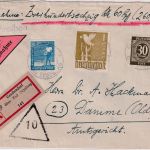 All.Bes. - 1 M. Taube u.a. NN-Einschreibebrief Geschendorf ü. Bad Segeberg 1948