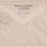 Bizone - 40+20 Pfg. Bauten Einschreibebrief Geschendorf ü. Bad Segeberg 1948