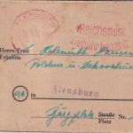 All.Bes. - Flensburg 26.5.48 "Reichspost Gebühr bezahlt" PFS Ortsbrief