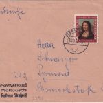 BRD - 5 Pfg. Mona Lisa Drucksache Flensburg - Pyrmont 1952 - apt. Tagesstempel