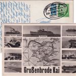 BRD - Lübeck Heiligenhafen Bahnpost Zug 3120 AK Großenbrode Kai - Wuppertal 1956