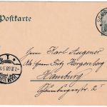 DR - Scharbeutz 7.8.08 kleiner K1 5 Pfg. Ganzsache n. Hamburg