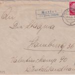 DR - Barkau ü. Pönitz (Ostholst.) Landpost-Ra2 Brief n. Hamburg 1936