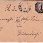 NDP - 1 Gr. Dienstmarke Brief Th&T-K2 Elgersburg - Dietendorf 1870