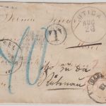 USA/DR - 2+3 C Präsidenten Brief Utica - Mosel 1880 - 10 Pfg. Nachsendefrankatur