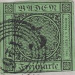 Baden - 3+6 Kr. Ausgabe 1853/55 Brief Ring 146 Überlingen - Mannheim 1858
