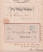 Hamburg - Hannov. Postamt K2 Polizeisache n. Neustadt a.R. 1865 - dek. Inhalt !!