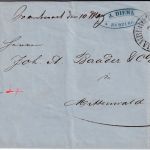 Hamburg - Th&T Postamt K1 Francobrief (4 Schilling) n. Mittenwald 1859