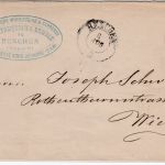 Baden - 9 Kr. Ausgabe 1863 Ganzsachenumschlag n. ÖSTERREICH Renchen 1865