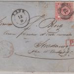 Baden/Frankreich - 2x3 Kr. Ausgabe 1862 Brief 79/Lahr - Strassbourg 1864