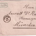 Baden/Bayern - 7 Kr. Ausgabe 1868 Brief Mannheim - München 1869