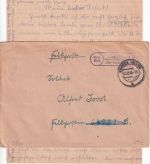 DR - (23) Groß Heins ü. Verden Landpost-Ra2 Feldpostbrief 12.12.44 - m. Inhalt