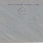 All.Bes. - Verden (Aller) Land 18.7.45 Gebühr bezahlt Ra2 Brief n. Hannover