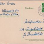 BRD - (23) Eitzendorf ü. Verden Poststelle I Ganzsache n. Ingolstadt 1961