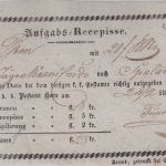 Österreich - Horn 1838 Aufgabs-Recepisse (Wertsendung) n. Split (10. Jäg.Btl.)