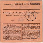 Bayern - 50+25 Pfg. Ludwig/Freistaat-Volksstaat Paketkarte Weiden Nürnberg 1920