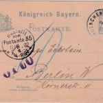 Bayern - 2 Pfg. Rauten Ganzsache München - Berlin 1902 Nachporto