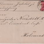 DR - 10 PfgE. waagr. Paar Doppelbrief Braunschweig - Holzminden 1875
