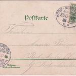 DR - Hude Nordenham Bahnpost Zug 42 Karte n. Rodenkirchen 1903
