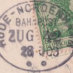 DR - Hude Nordenham Bahnpost Zug 42 Karte n. Rodenkirchen 1903