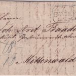 Hamburg/Bayern - Th&T Postamt Ra3 Portobrief n. Mittenwald 1831 - mit Inhalt