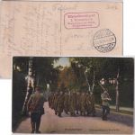 DR - Munster (Lager) 1914 Tagesstpl. Feldpostkarte (AK engl. Kriegsgefangene)