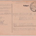 All.Bes. - (20) Munster (Lager) 26.11.45 Kriegsgefangenenkarte n. Bad Godesberg