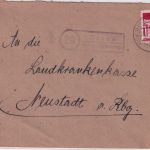 Bizone - (20) Brase ü. Neustadt a/R. Landpost-Ra2 Brief n. Neustadt a/R 1948
