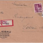 Bizone - (20a) Bispingen ü. Soltau Poststelle I Einschreibebrief n. Soltau 1950