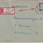BRD - Riepen 1965 Poststelle I Einschreibebrief Wunstorf - Hannover