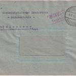 All.Bes. - Stolzenau (Weser) 19.7.45 Gebühr bezahlt Ra2 Brief n. Hannover
