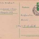 BRD - Liebenau ü. Nienburg (Weser) Poststelle I Ganzsache n. Eichstätt 1957