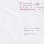 BRD - ABAS Versuch 450 Pfg. Einschreibebrief Braunschweig 31 - Berlin 9.12.96